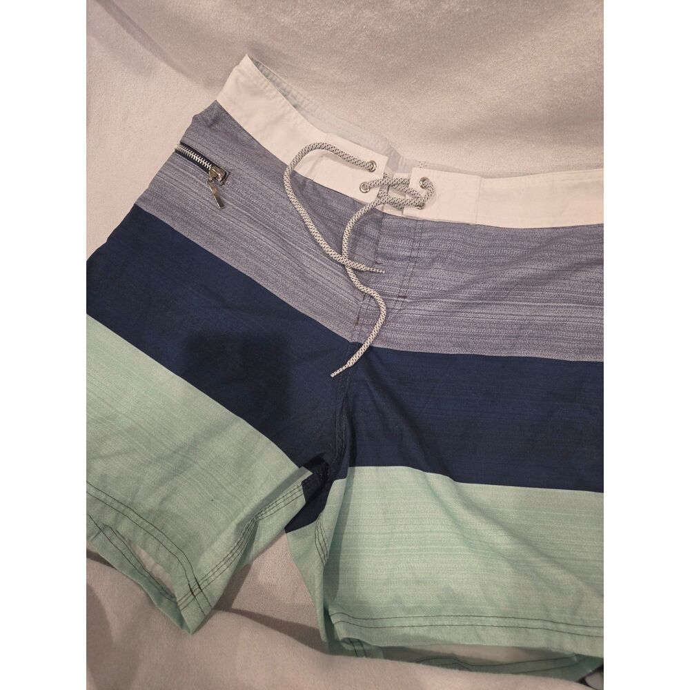 Amiani Men's Swim Shorts Colorblock Board Shorts Boardshorts Zip Pocket Size L